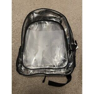 Clear Backpack Heavy Duty Bookbag See Through Backpack Transparent Plastic New